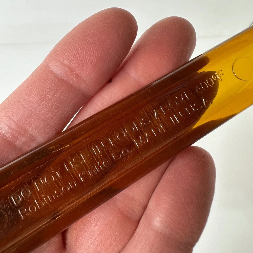 Vintage Ultra Temp Amber Pie Cake Server #2119 Serrated USA Robinson Knife Co